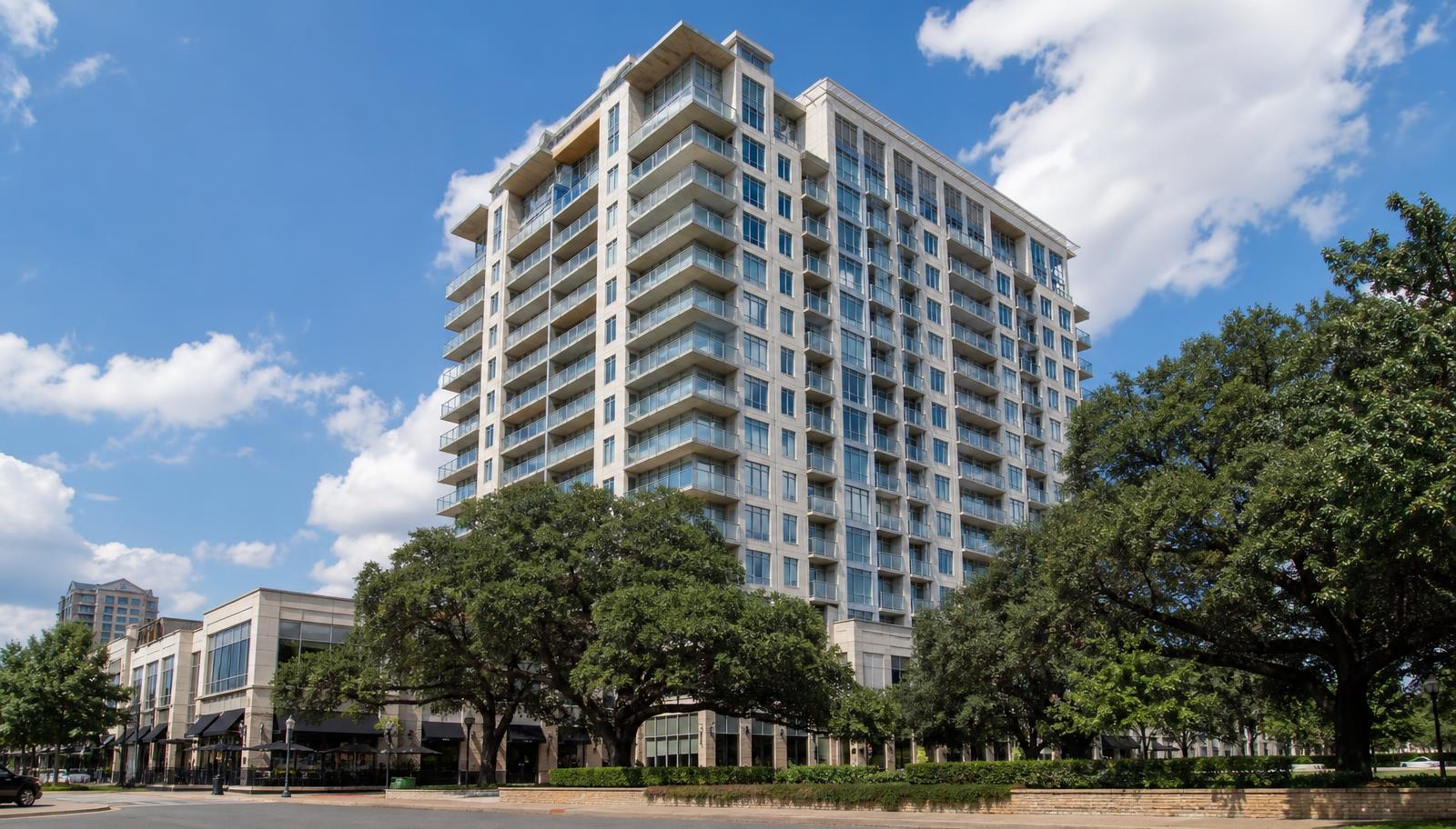 Floor-to-ceiling windows in a luxury SouthPark condominium interior